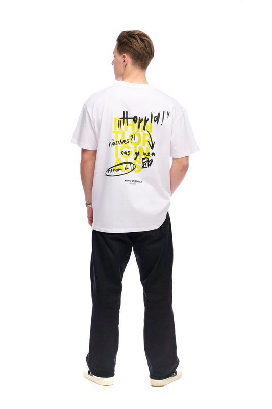 Oversize T-Shirt white "Hoppid"
