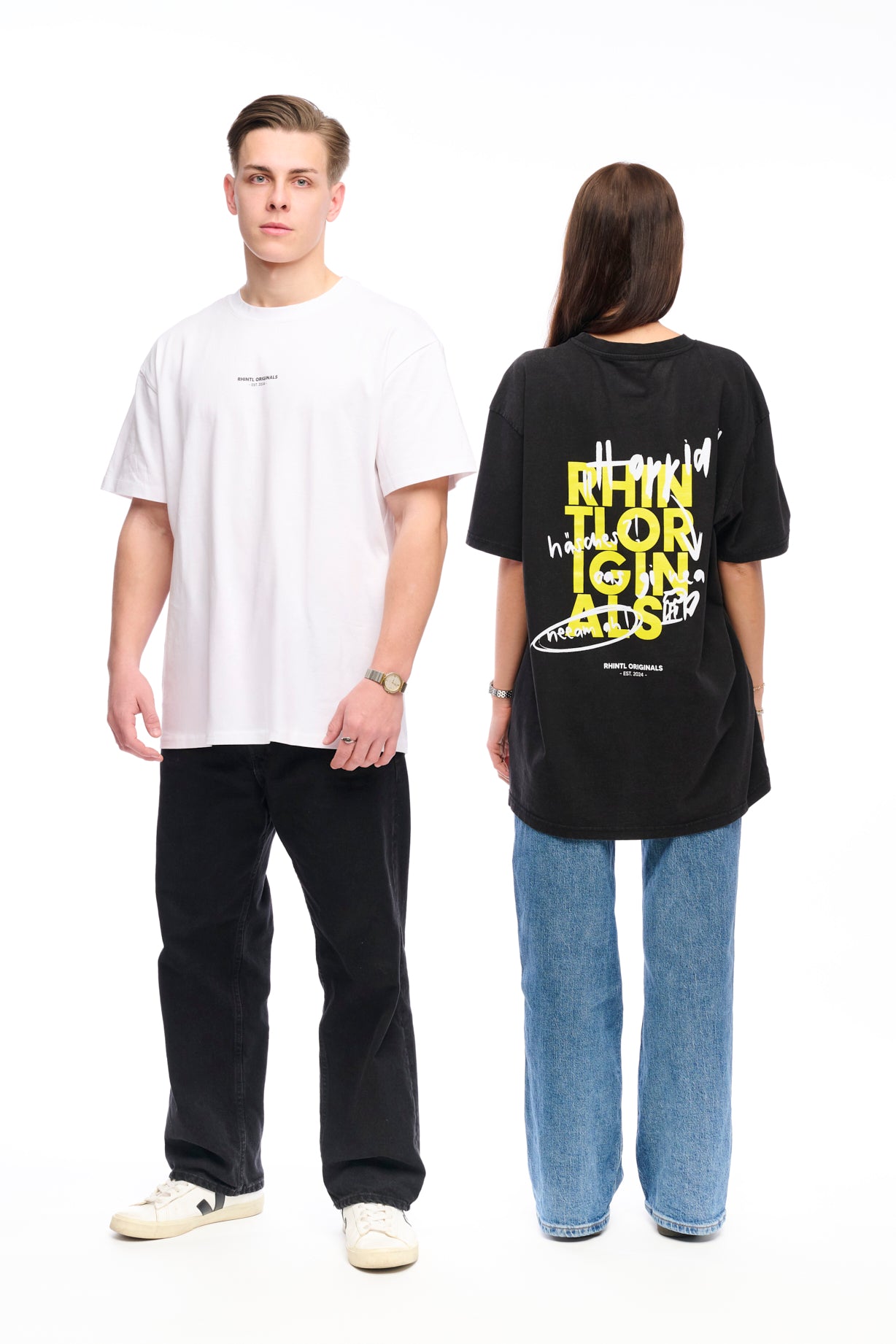 Washed Oversize T-Shirt black "Hoppid"