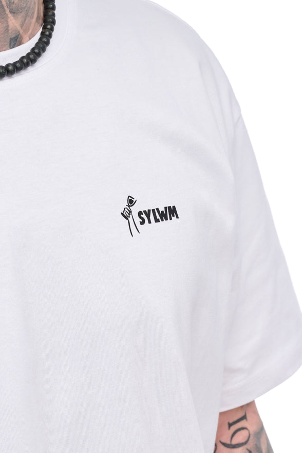Oversize T-Shirt white Wetli Weine "SYLWM"