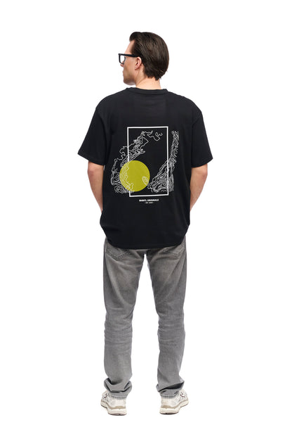 Oversize T-Shirt black "Geo"
