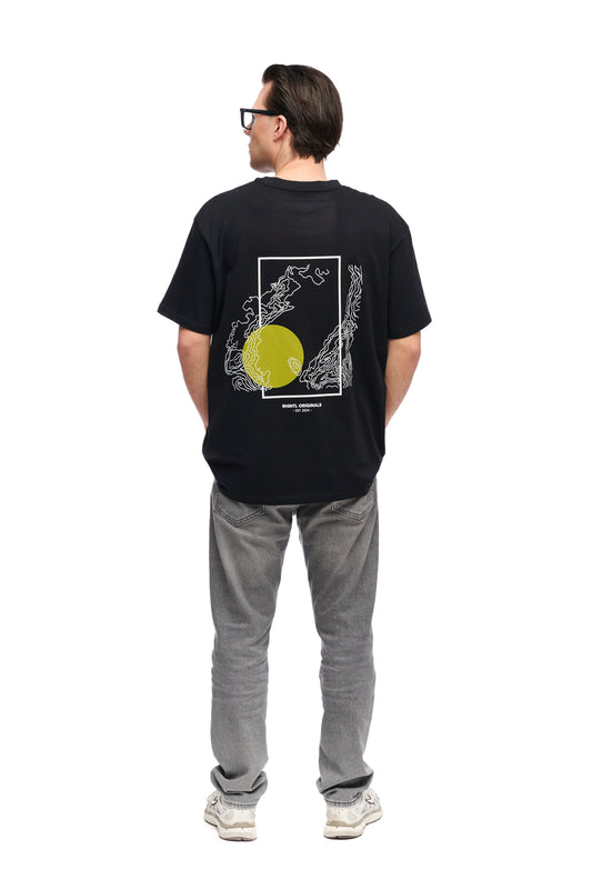Oversize T-Shirt black "Geo"