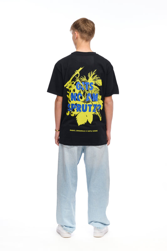 Oversize T-Shirt black Wetli Weine "Sprutz"