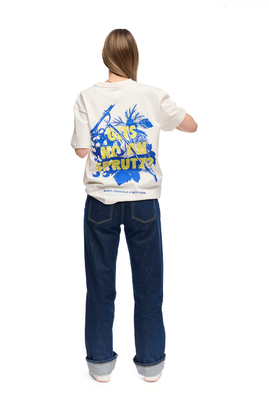 Oversize T-Shirt blancwhite Wetli Weine "Sprutz"