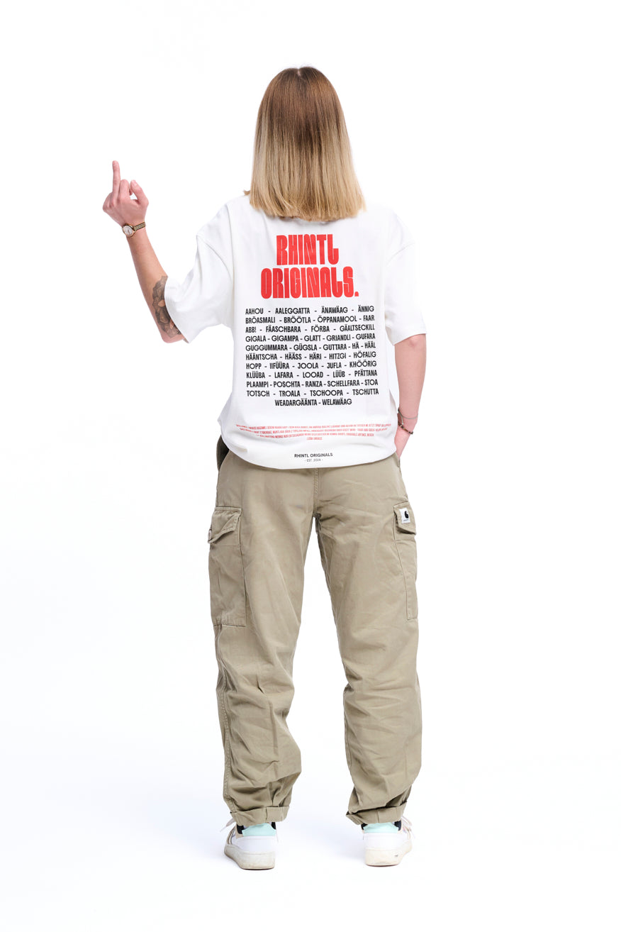 Oversize T-Shirt Rhintl LineUp blancwhite