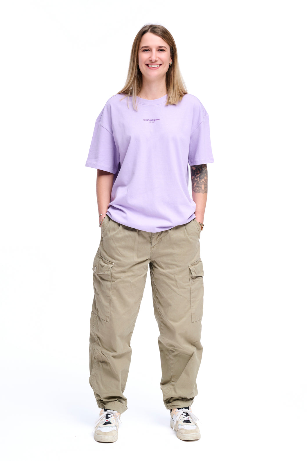 Oversize T-Shirt Rhintl Dialekt lilac