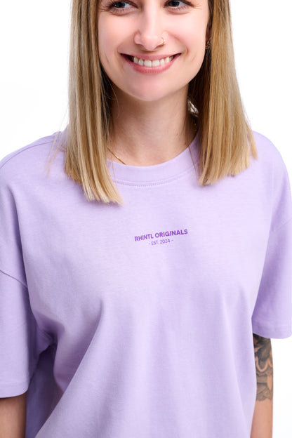 Oversize T-Shirt Rhintl Dialekt lilac
