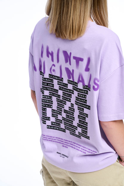Oversize T-Shirt Rhintl Dialekt lilac