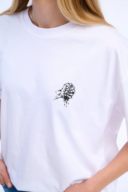 Oversize T-Shirt white Wetli Weine "trust the process"