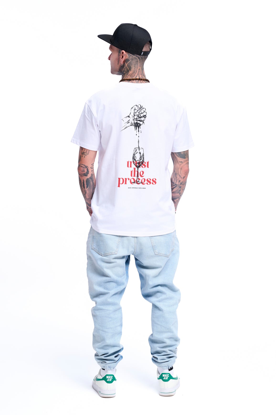Oversize T-Shirt white Wetli Weine "trust the process"