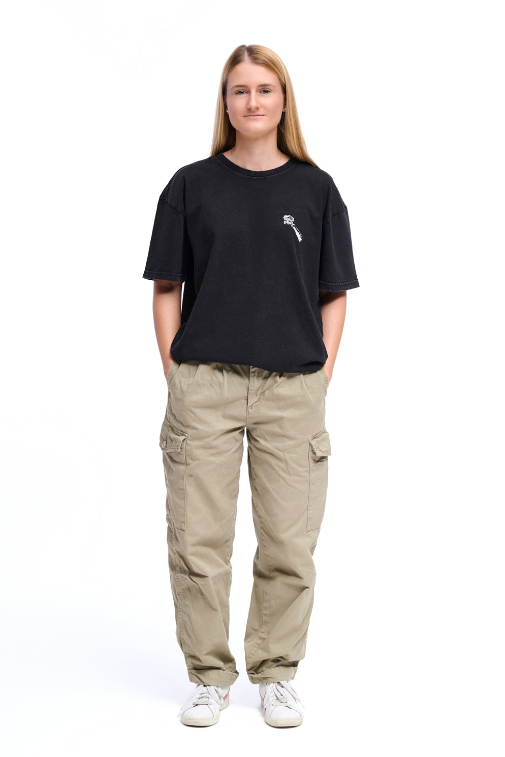 Washed Oversize T-Shirt La Neonata black