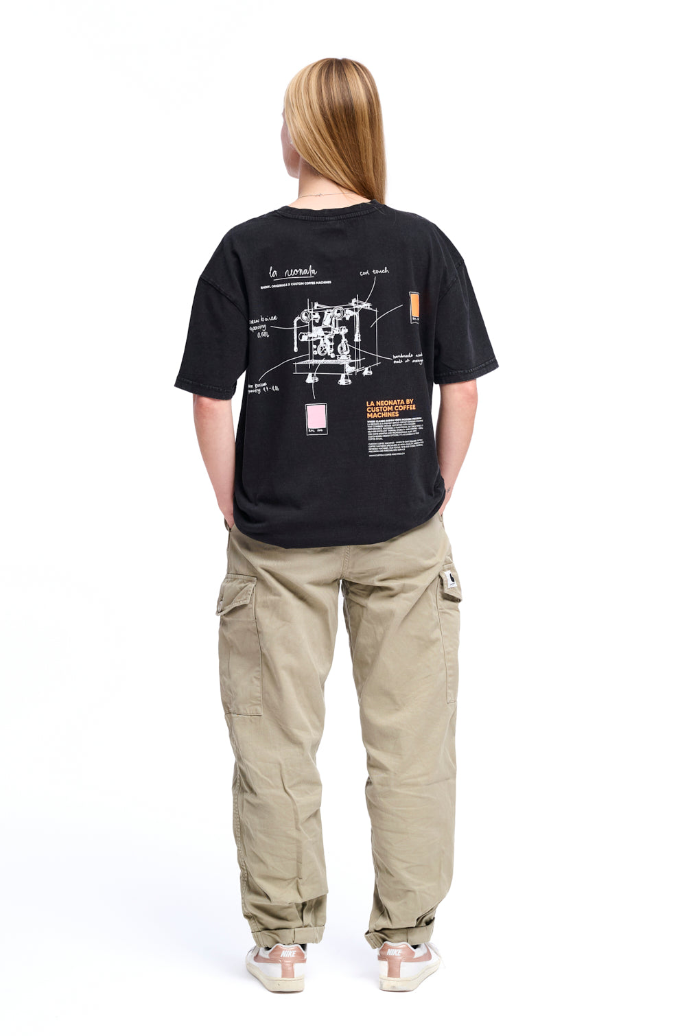 Washed Oversize T-Shirt La Neonata black