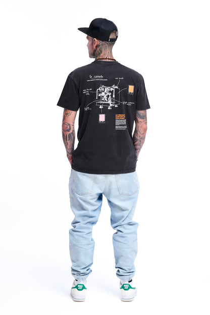 Washed Oversize T-Shirt La Neonata black