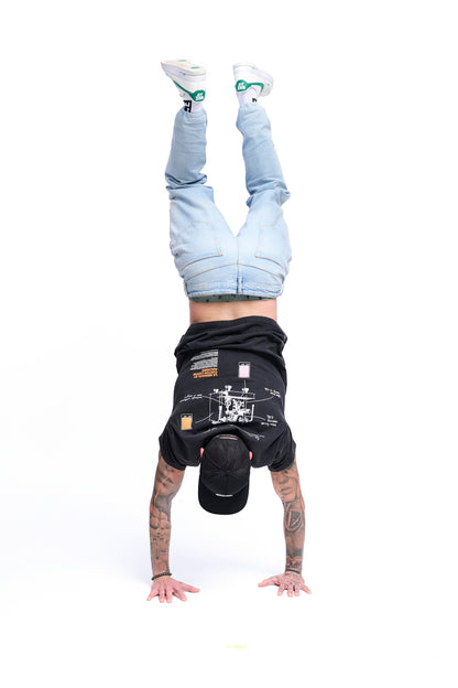 Washed Oversize T-Shirt La Neonata black