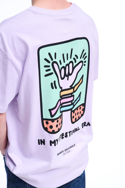 Oversize T-Shirt Festival Bändeli lilac