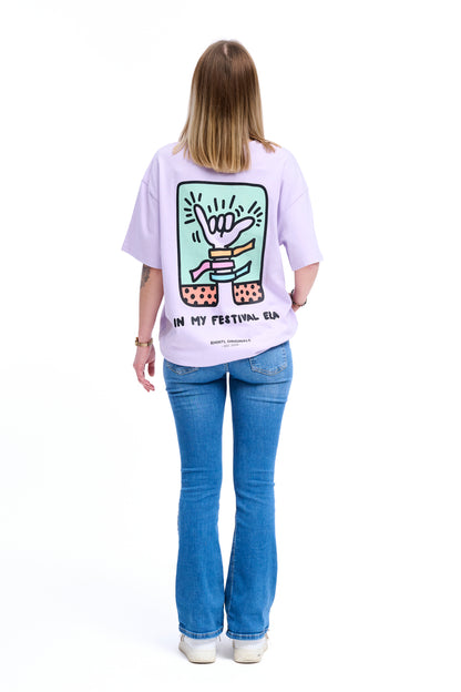 Oversize T-Shirt Festival Bändeli lilac
