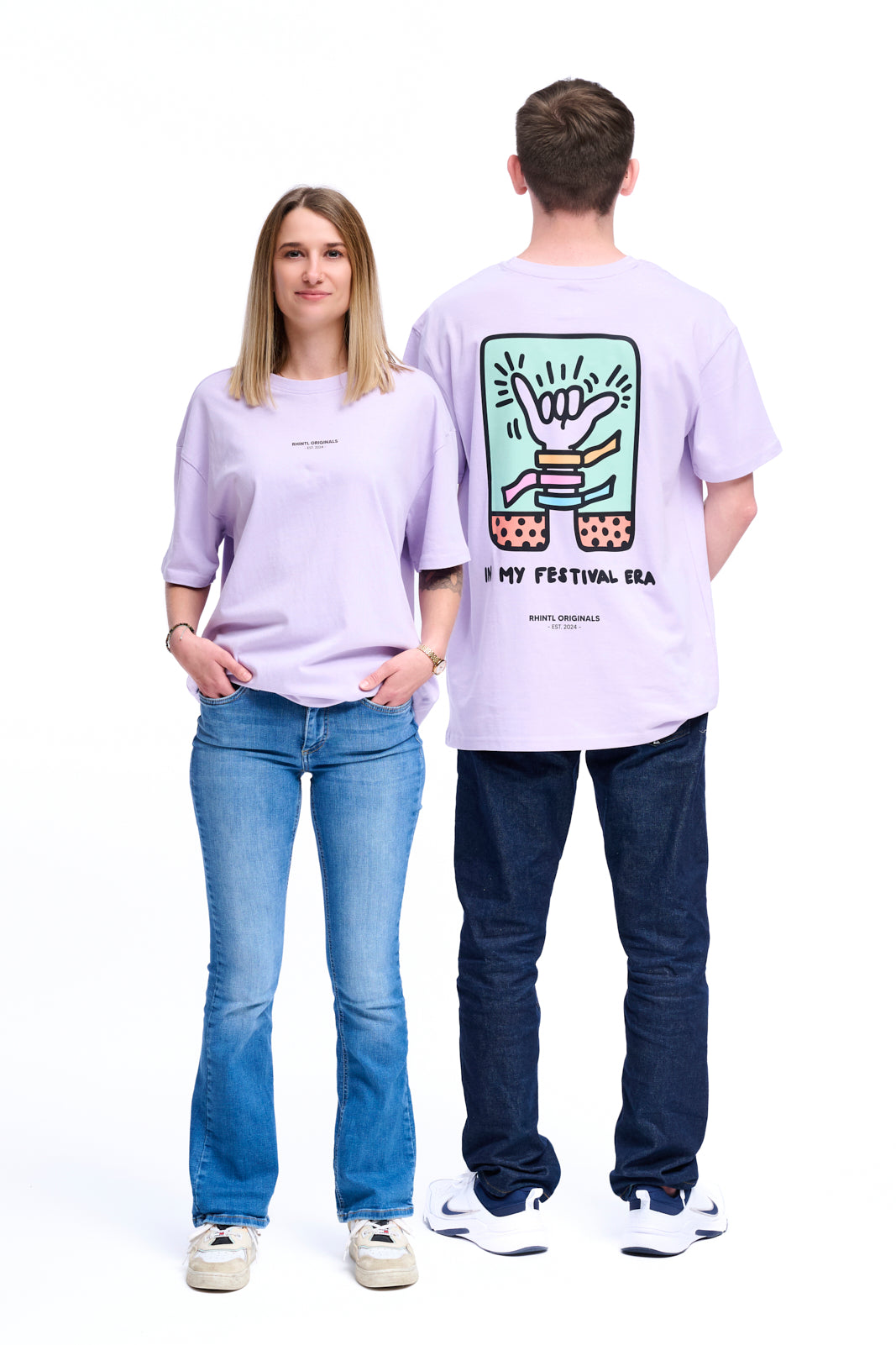 Oversize T-Shirt Festival Bändeli lilac