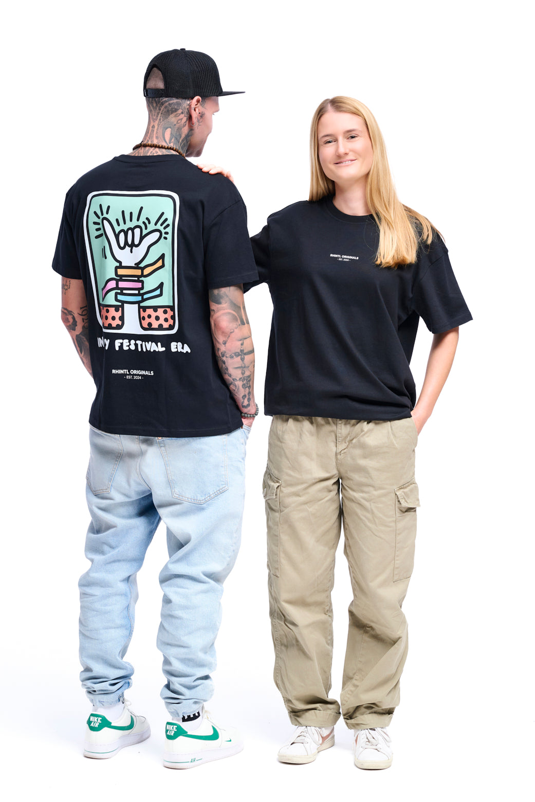 Oversize T-Shirt Festival Bändeli black