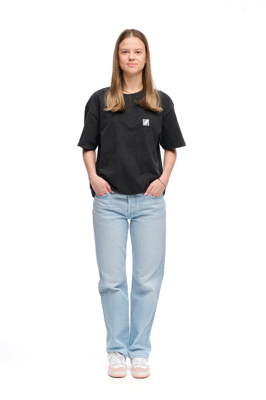 "Essential Collection" Washed Oversize T-Shirt black