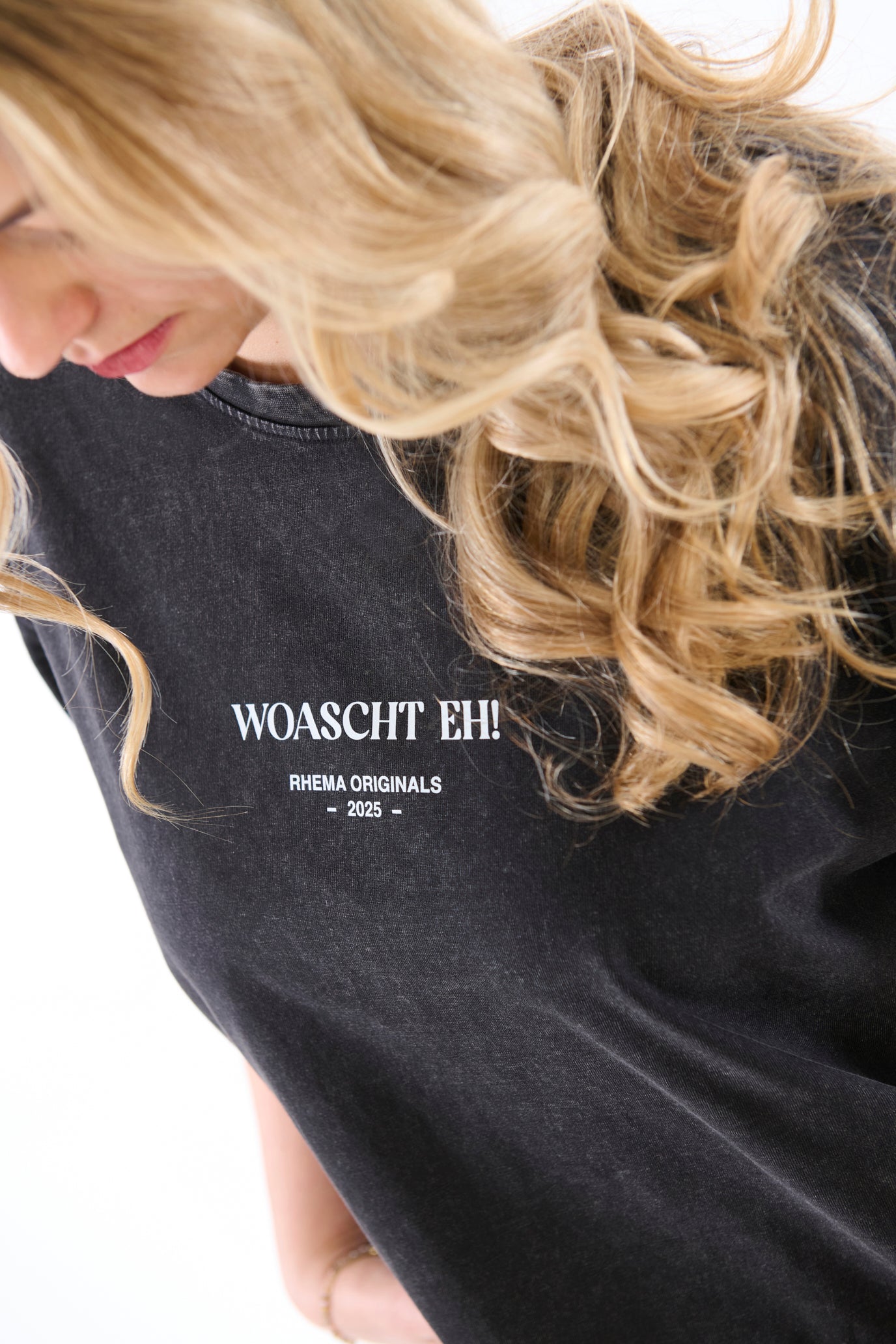 Washed Oversize T-Shirt black "RHEMA"