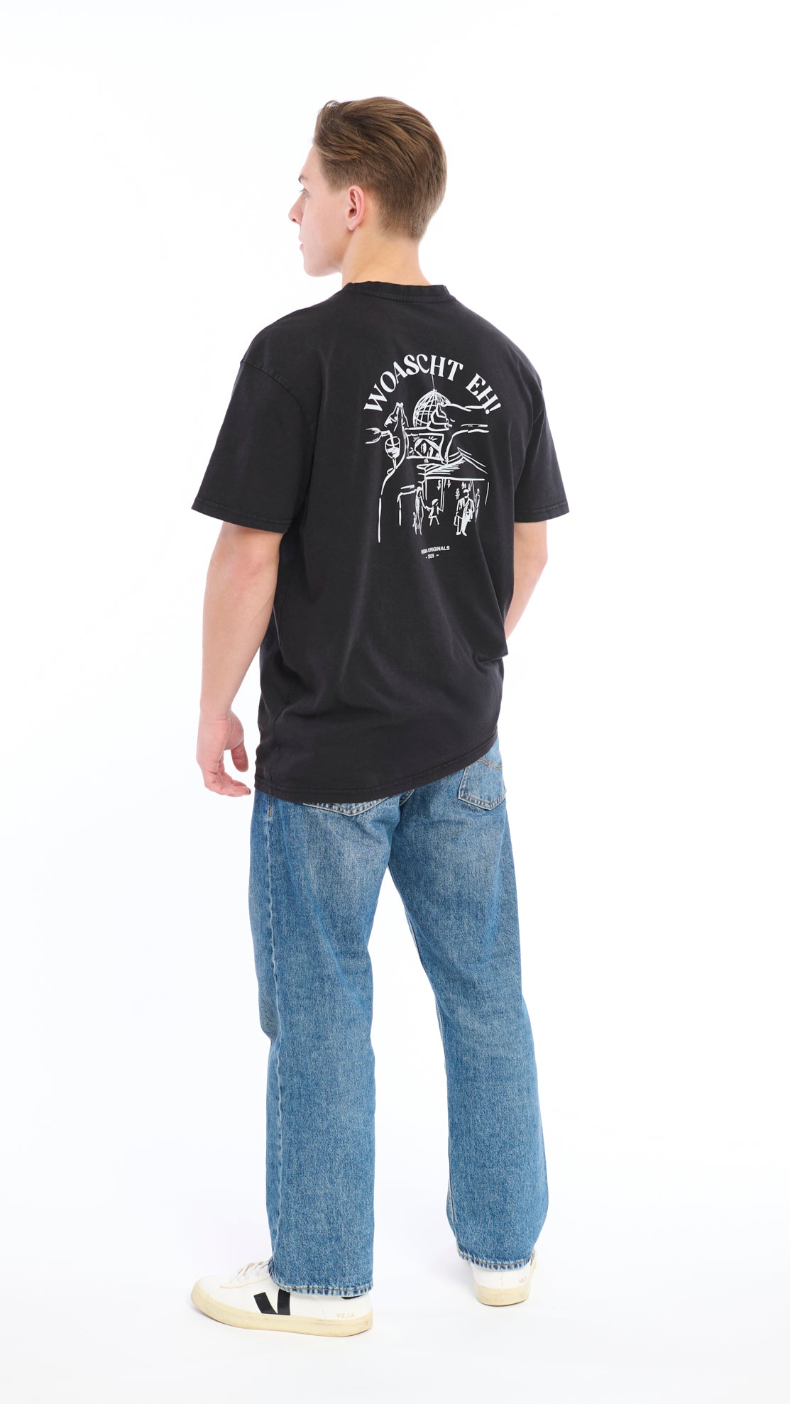 Washed Oversize T-Shirt black "RHEMA"