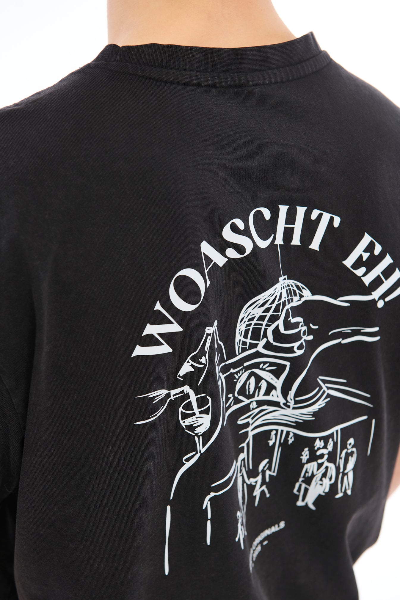 Washed Oversize T-Shirt black "RHEMA"