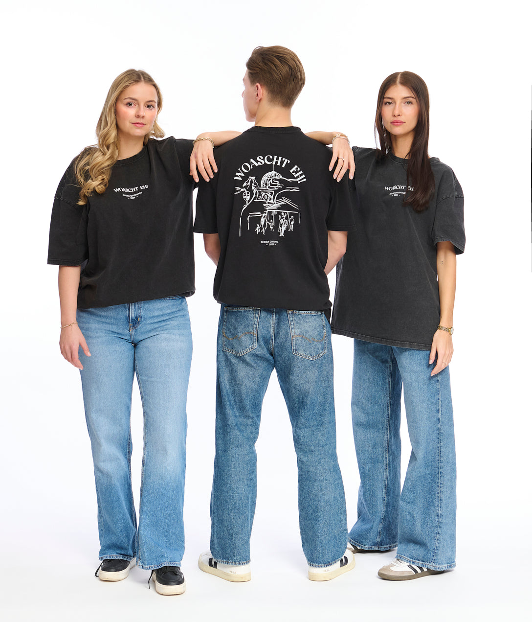 Washed Oversize T-Shirt black "RHEMA"