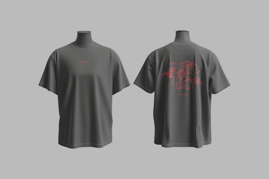 Oversize T-Shirt Festival Mood darkgrey