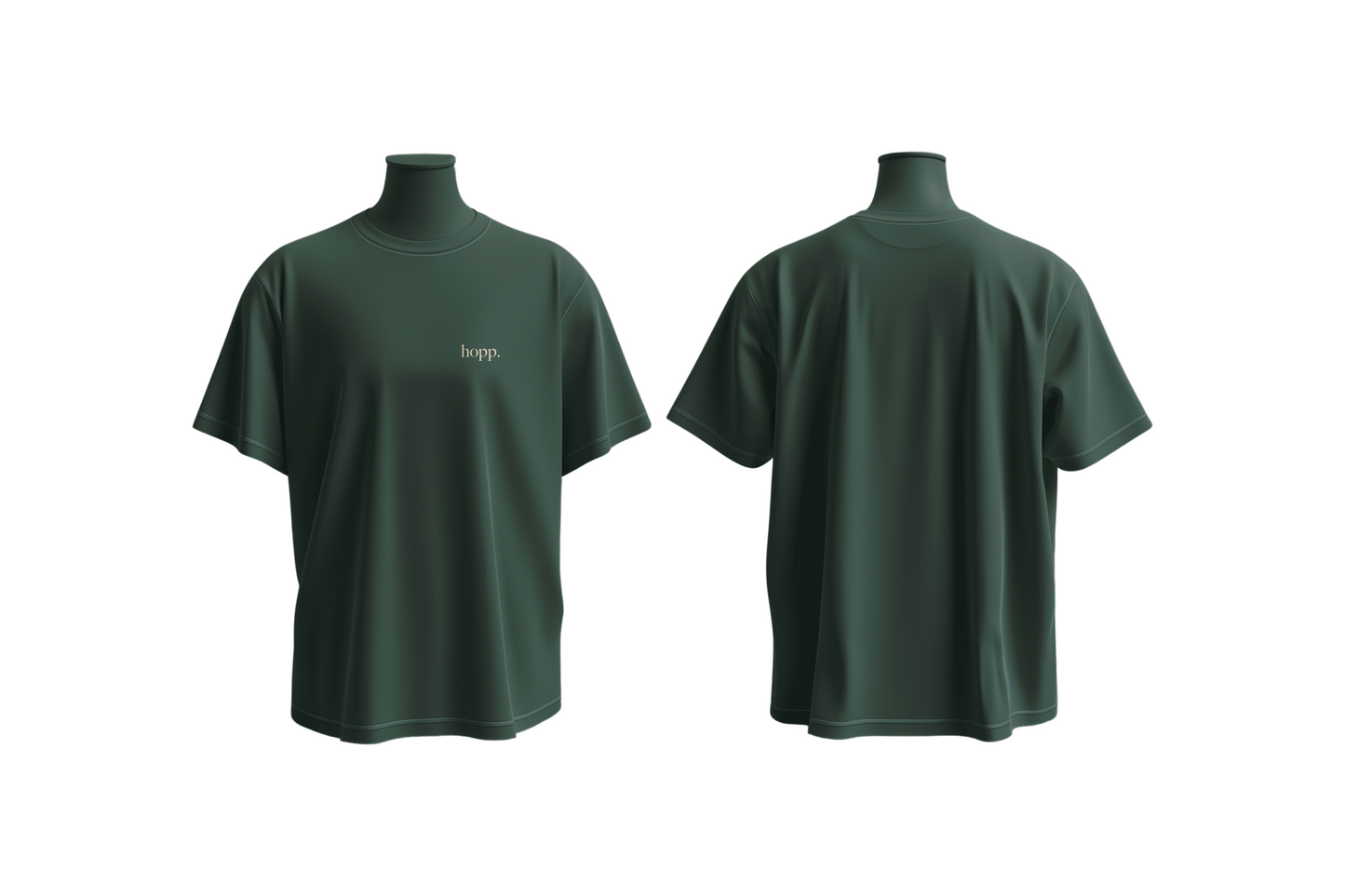 " hopp." Oversize T-Shirt glazed green