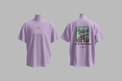 Oversize T-Shirt Festival Bändeli lilac