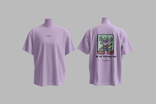 Oversize T-Shirt Festival Bändeli lilac