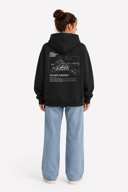 Fluffy Hoodie Hoher Kasten black