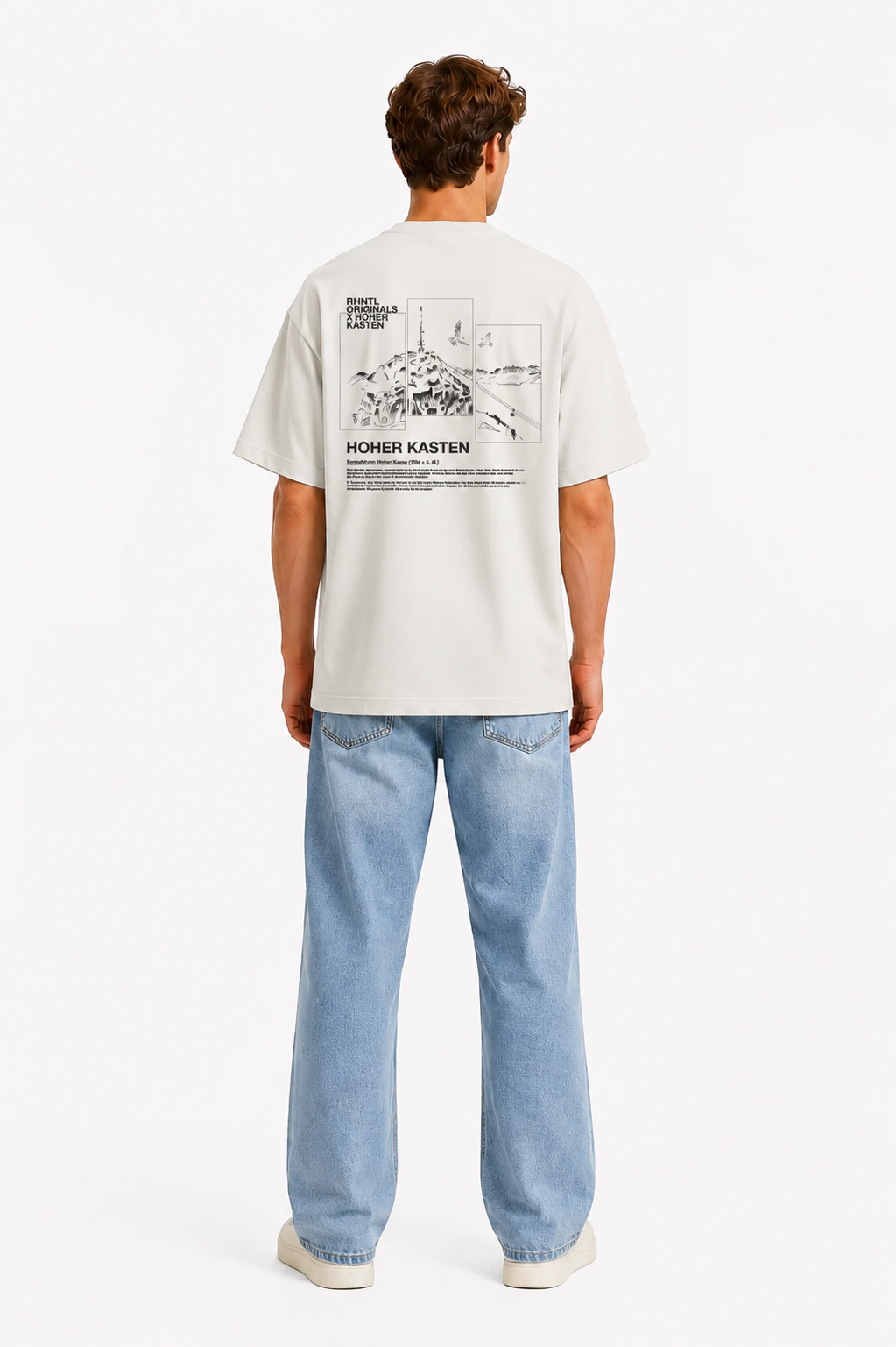 Oversize T-Shirt Hoher Kasten white