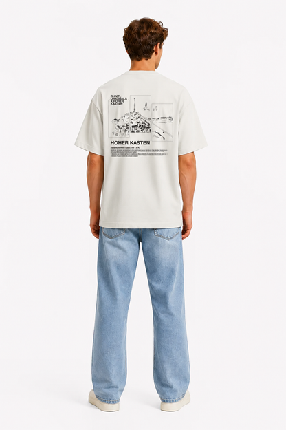 Oversize T-Shirt Hoher Kasten white
