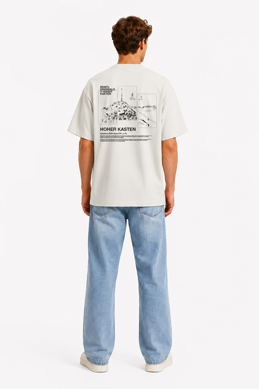 Oversize T-Shirt Hoher Kasten white