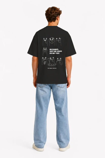 Oversize T-Shirt A Katzarudel black
